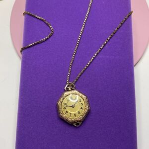 💛 Antique 10k Gold Filled Watch Necklace